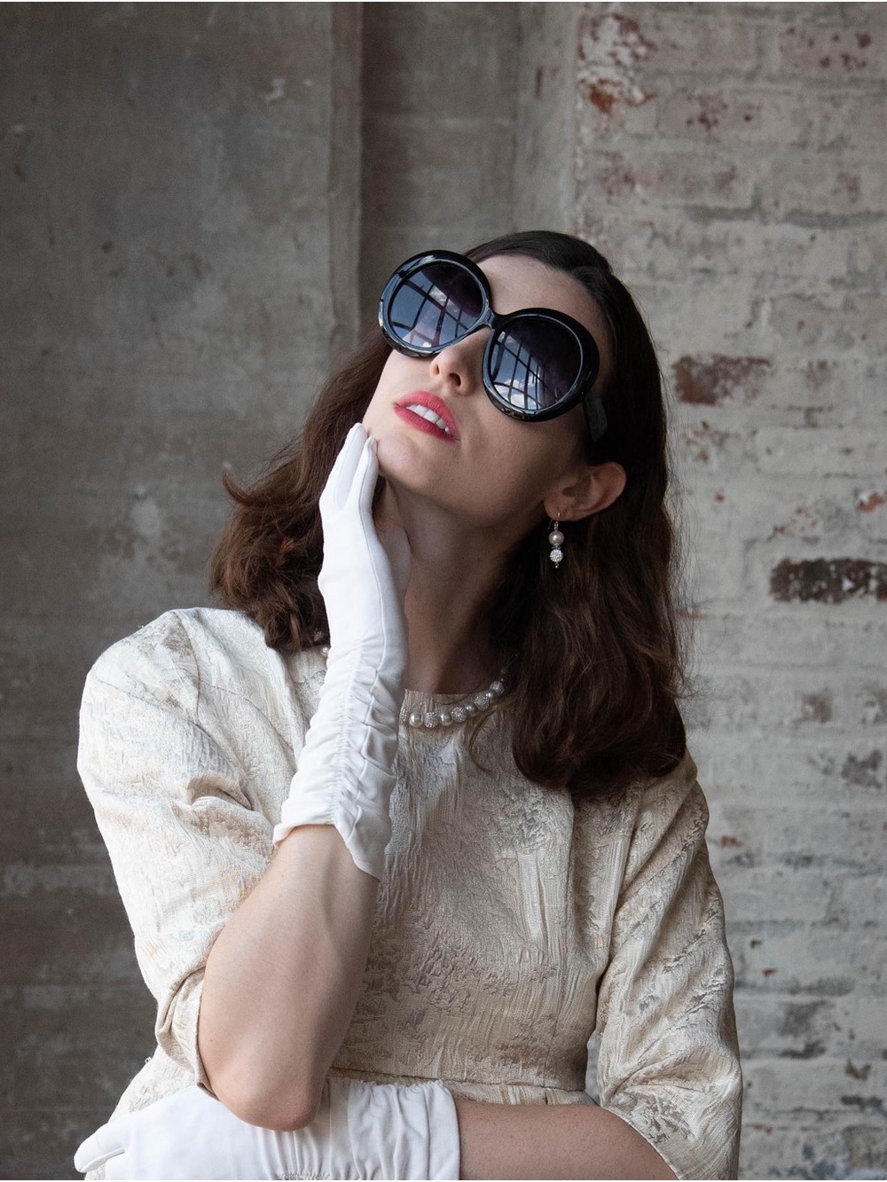 Oversized Black Round Women’s Sunglasses